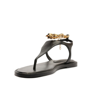 Lys Leather Sandal in Black
