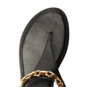 Lys Leather Sandal in Black