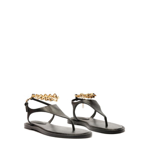 Lys Leather Sandal in Black