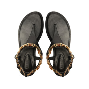 Lys Leather Sandal in Black