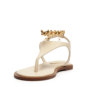 Lys Leather Sandal in Sugar White