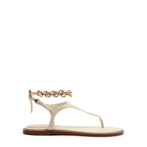 Lys Leather Sandal in Sugar White