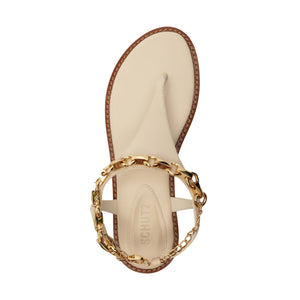 Lys Leather Sandal in Sugar White