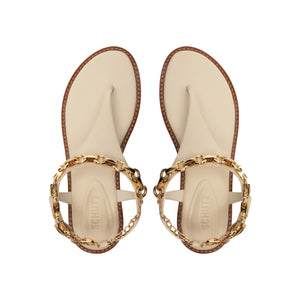 Lys Leather Sandal in Sugar White
