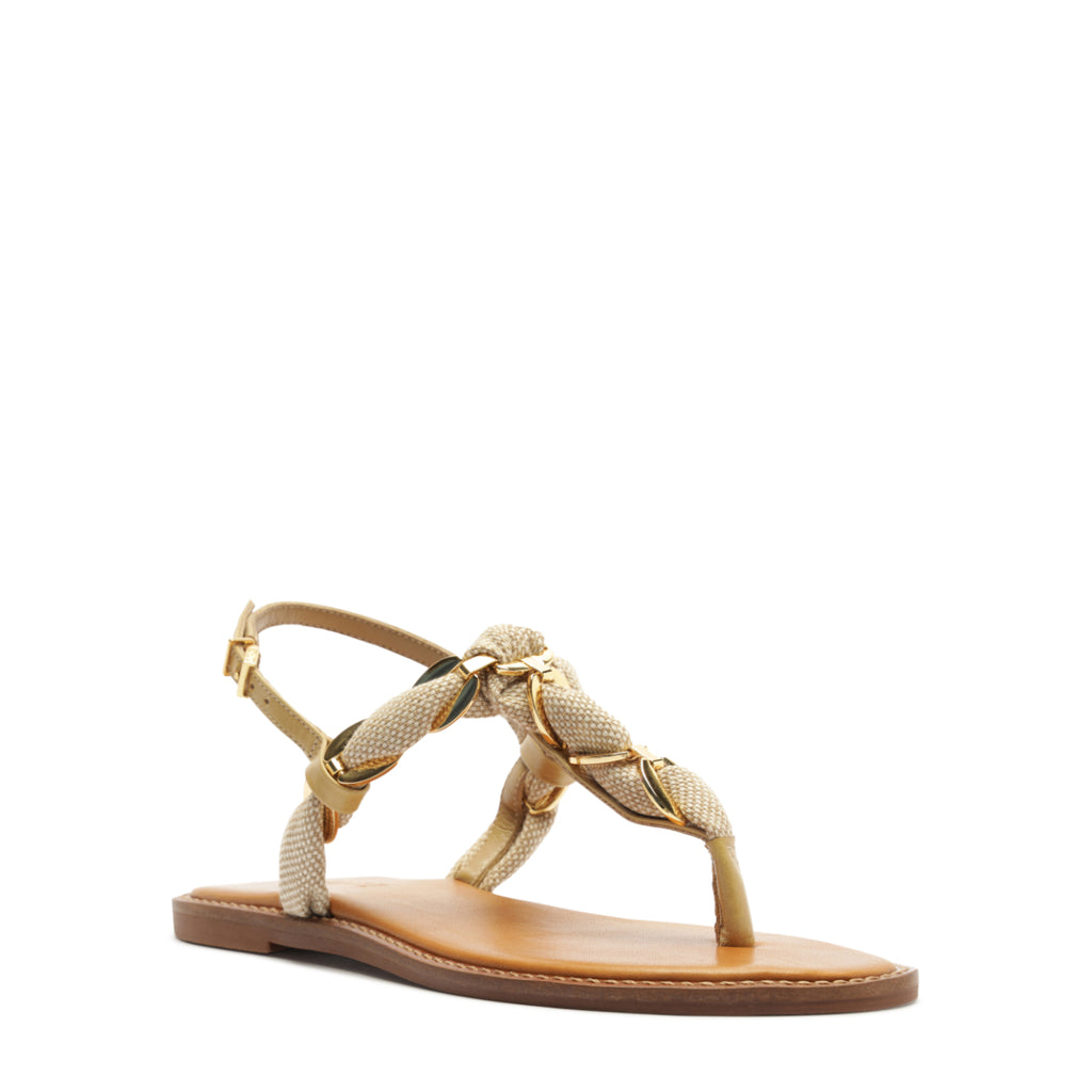 Camellia Sandal in Light Wood