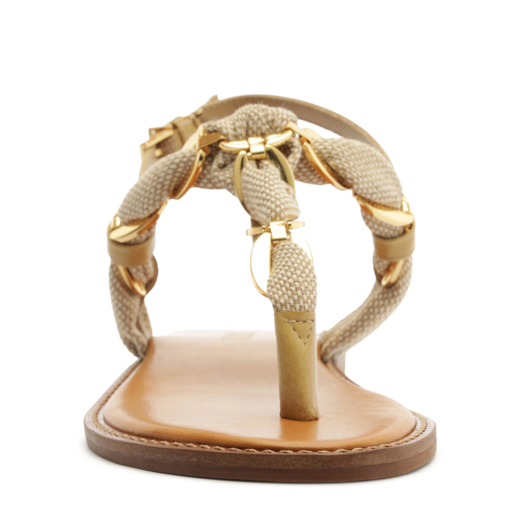 Camellia Sandal in Light Wood