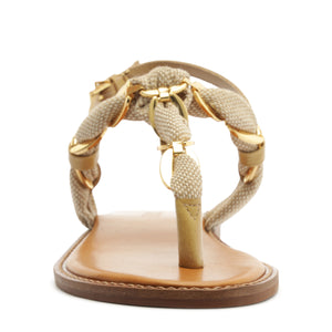 Camellia Sandal in Light Wood