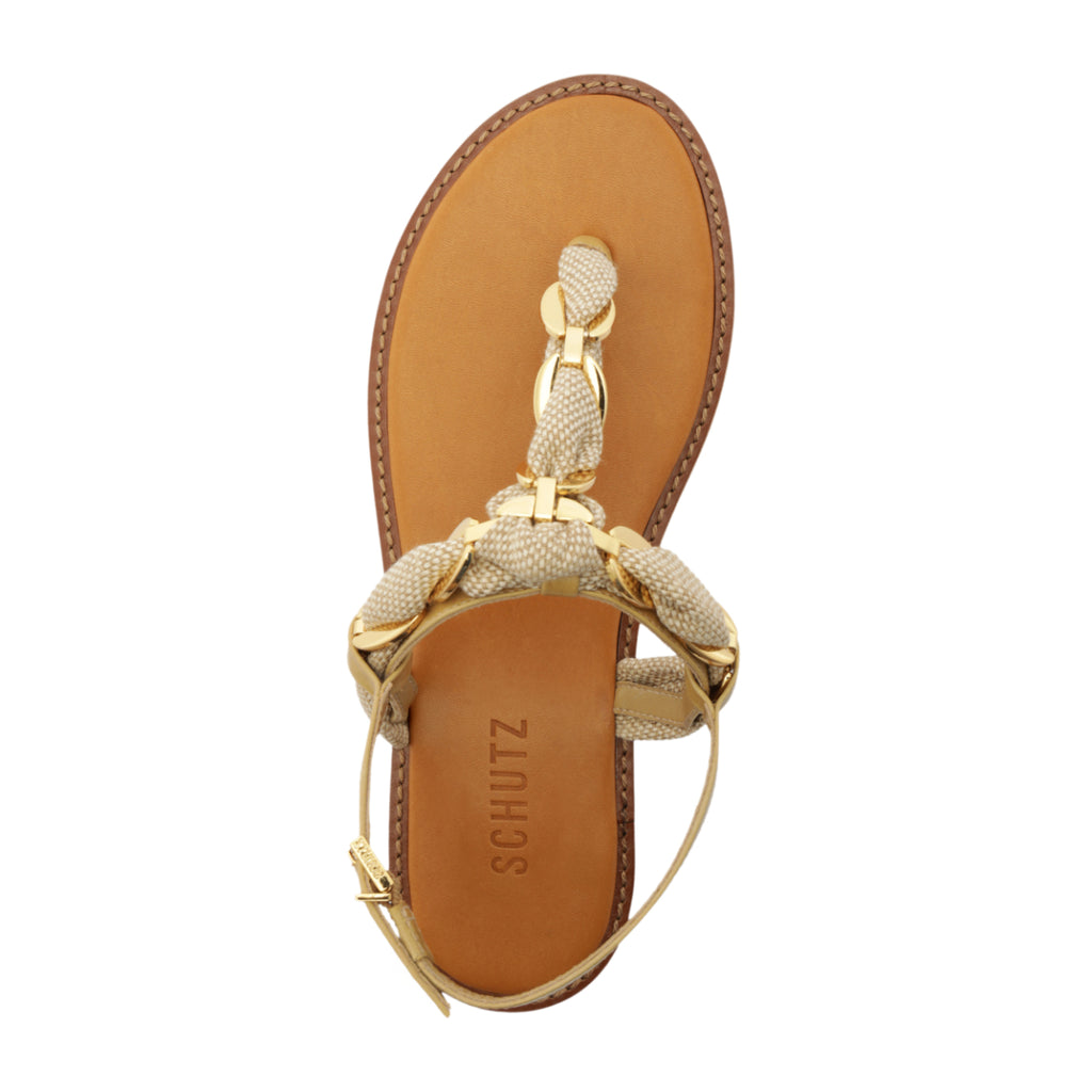 Camellia Sandal in Light Wood