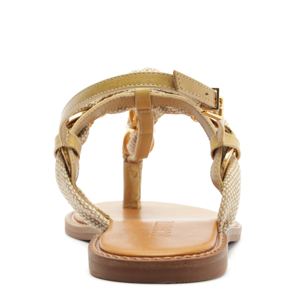 Camellia Sandal in Light Wood