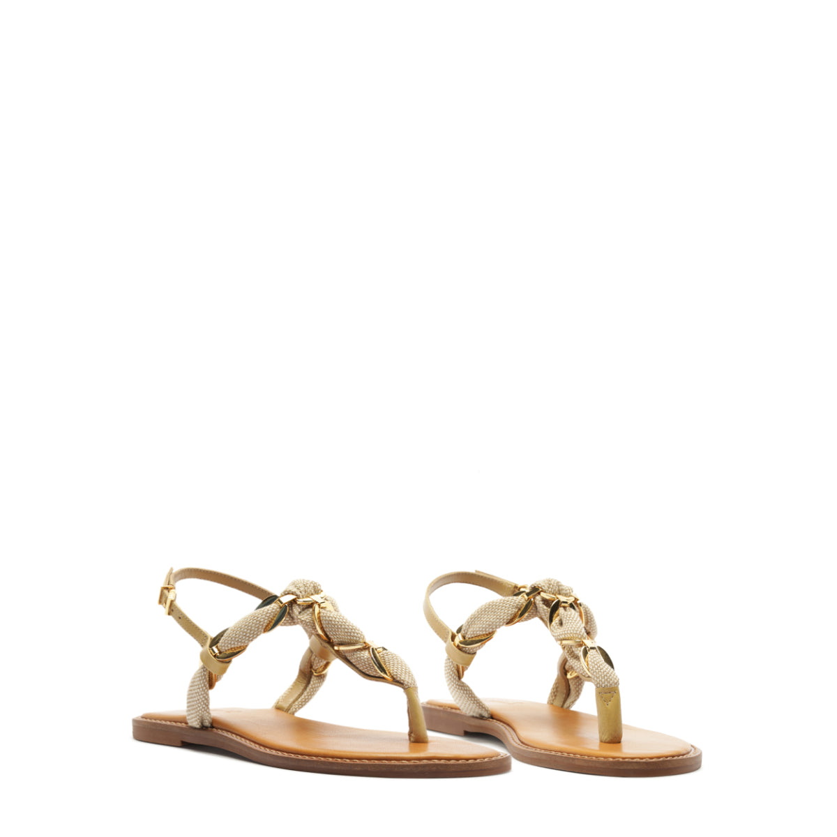 Camellia Sandal in Light Wood