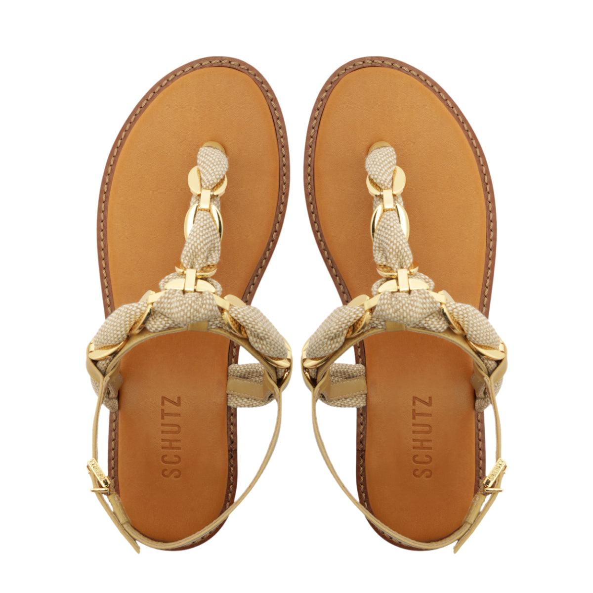 Camellia Sandal in Light Wood