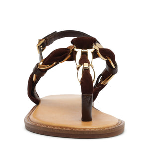 Camellia Sandal in Root Brown