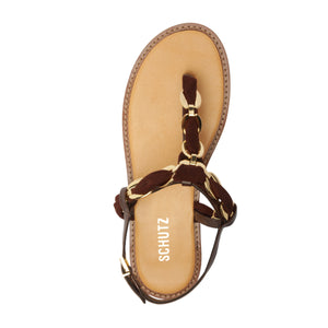 Camellia Sandal in Root Brown