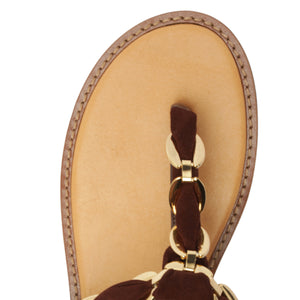 Camellia Sandal in Root Brown