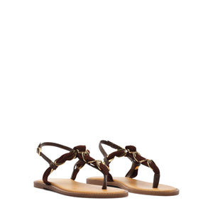 Camellia Sandal in Root Brown