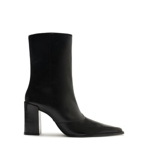 Raffaela Leather Bootie in Black