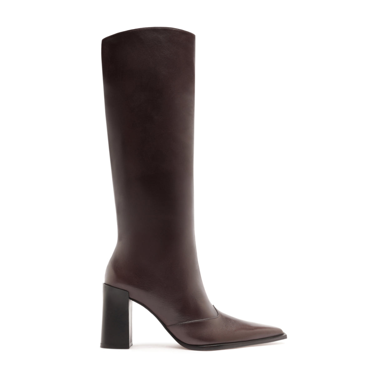 Raffaela Up Leather Boot in Dark Chocolate