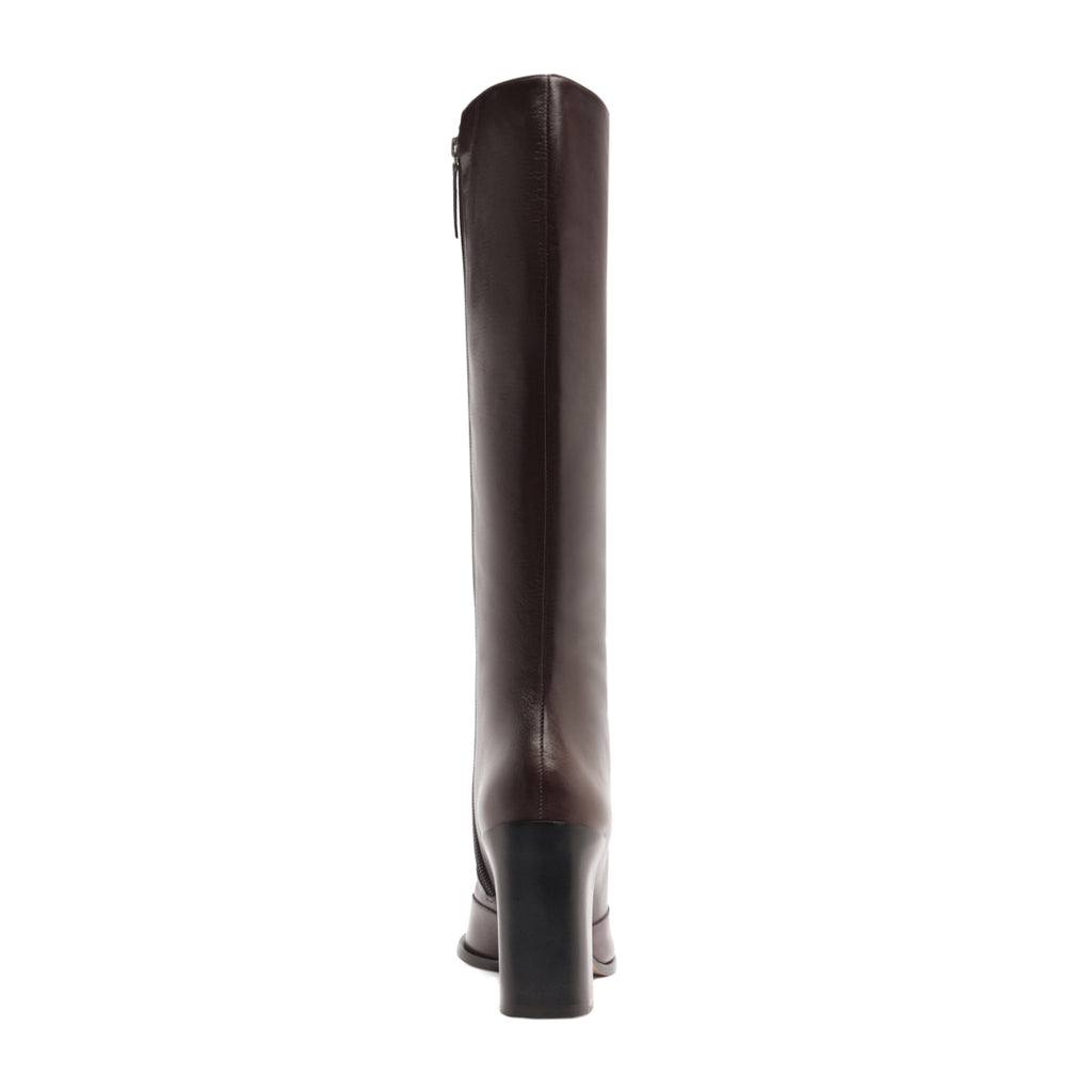 Raffaela Up Leather Boot in Dark Chocolate