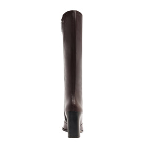 Raffaela Up Leather Boot in Dark Chocolate
