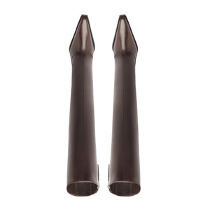 Raffaela Up Leather Boot in Dark Chocolate