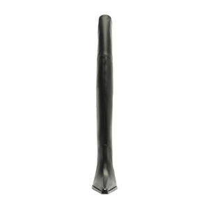 Front view of Raffaela over-the-knee leather boot in black with a tall shaft on a white background