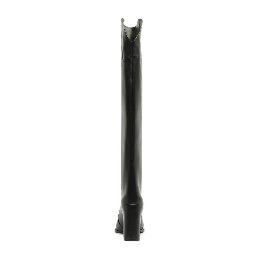 Raffaela Over The Knee Leather Boot in Black