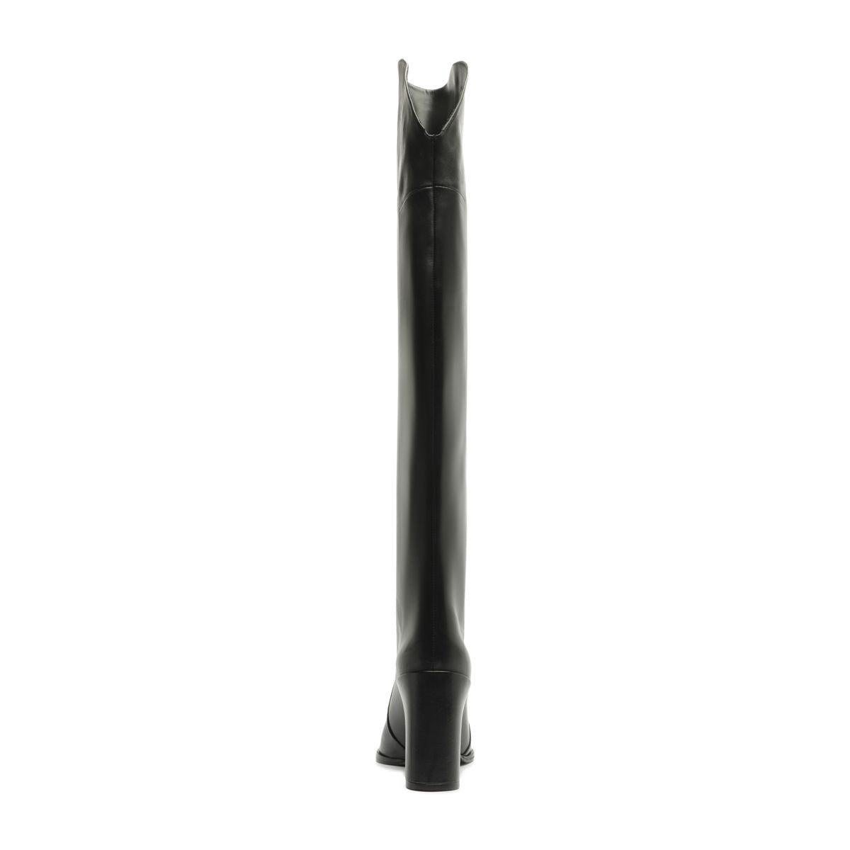Raffaela Over The Knee Leather Boot in Black