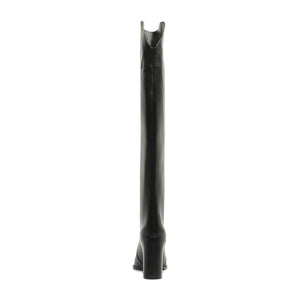 Raffaela Over The Knee Leather Boot in Black
