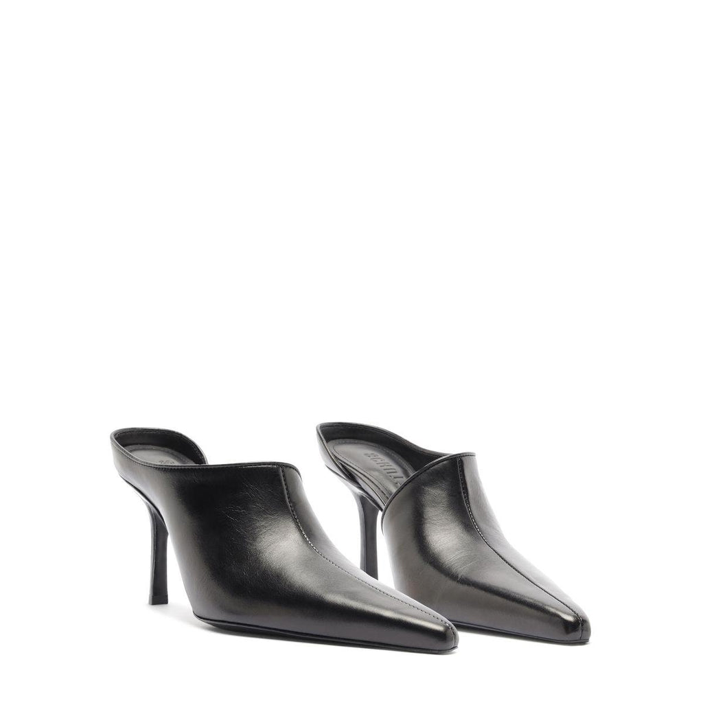 Abby Leather Pump in Black
