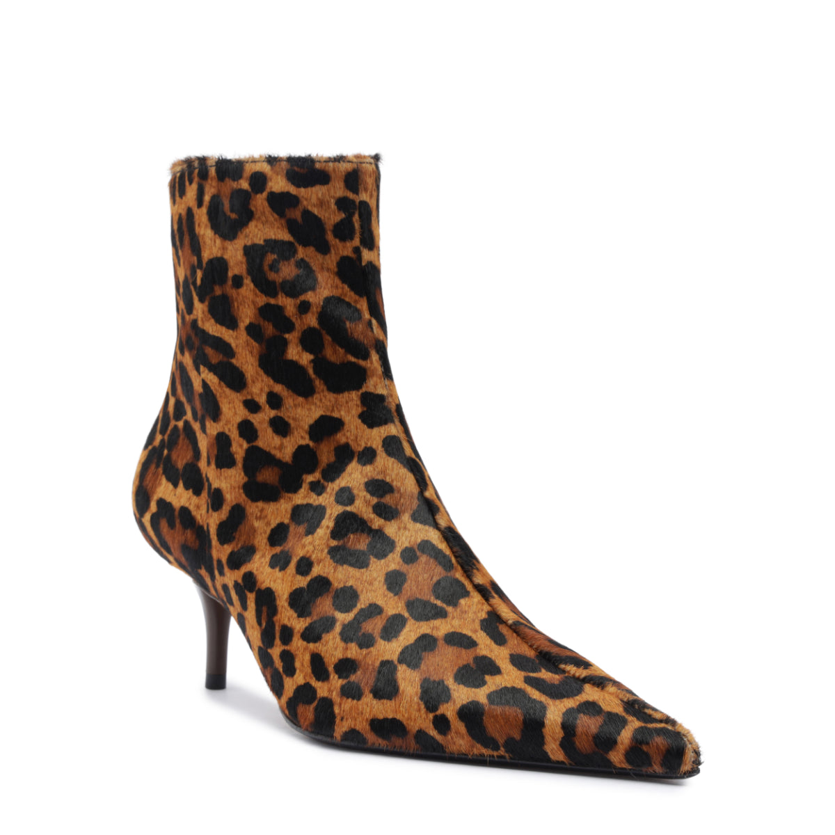 Mikki Mid Hair Calf Bootie in Leopard