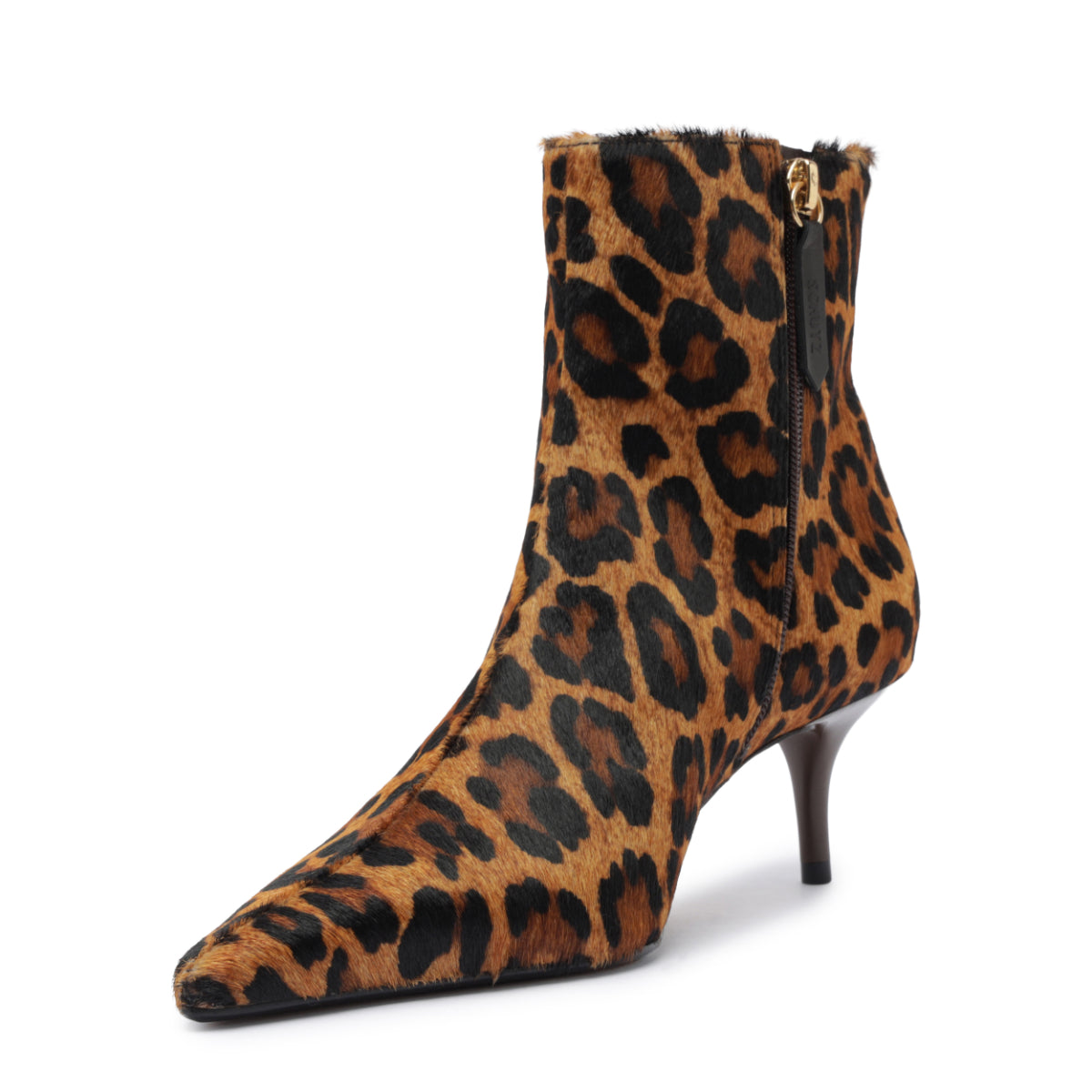 Mikki Mid Hair Calf Bootie in Leopard