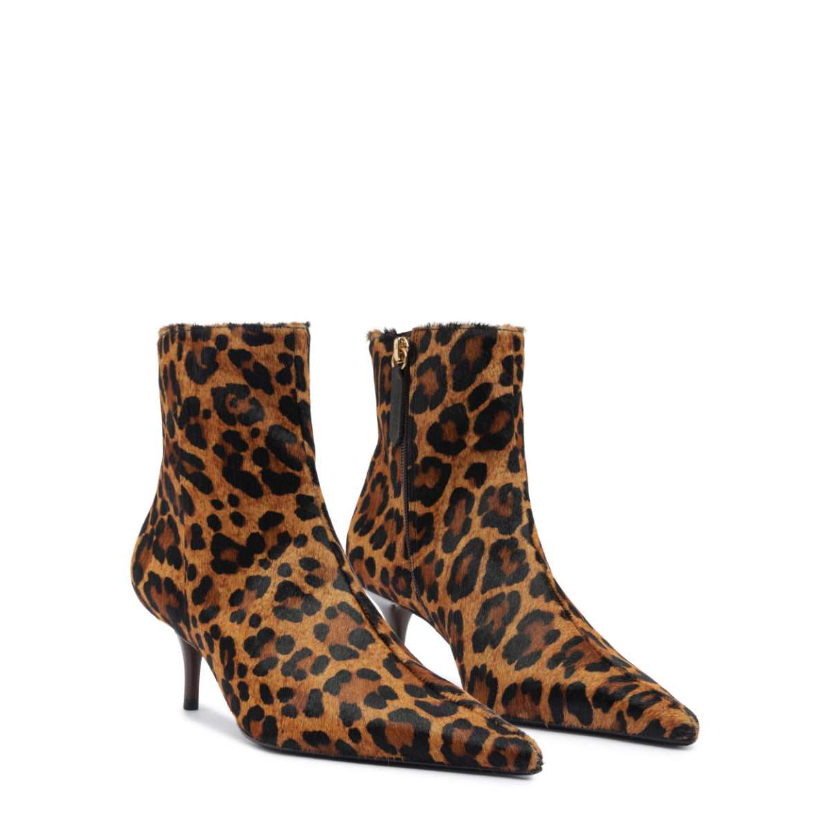Mikki Mid Hair Calf Bootie in Leopard