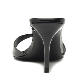 Elodie Patent Leather Sandal in Black