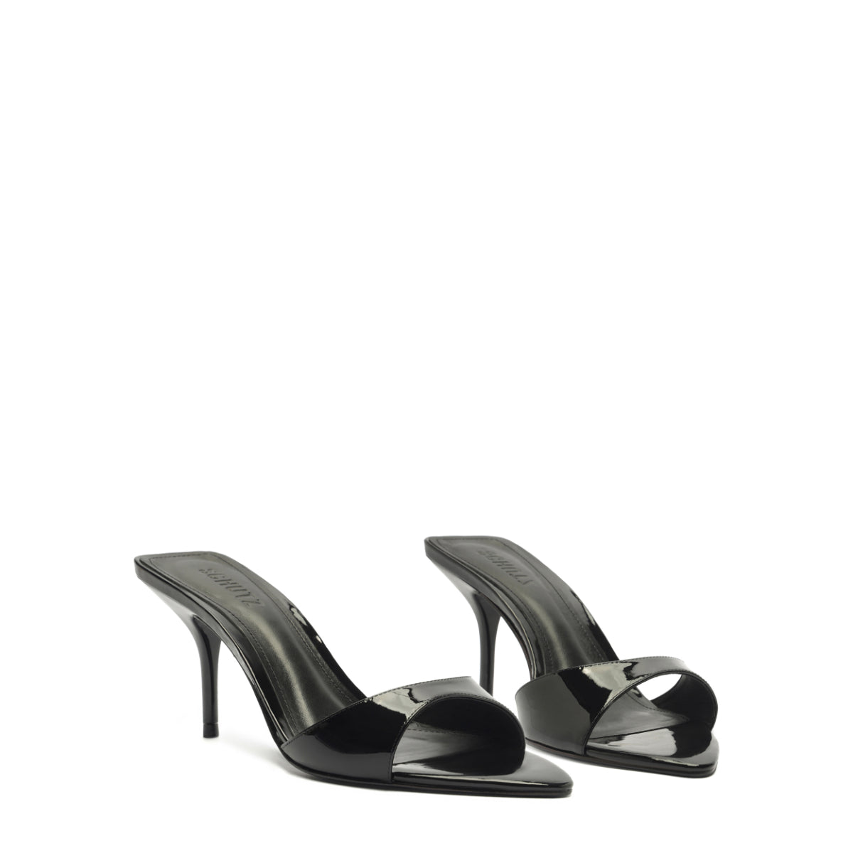 Elodie Patent Leather Sandal in Black