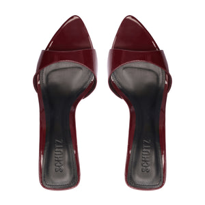 Elodie Patent Sandal in Vino