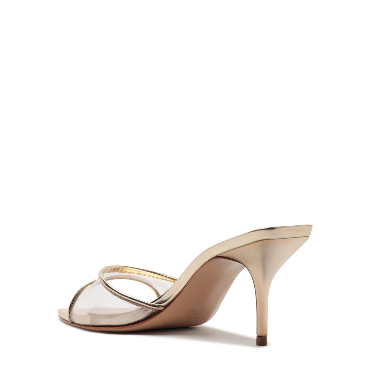 Elodie Vinyl Metallic Synthetic Sandal in Platinum
