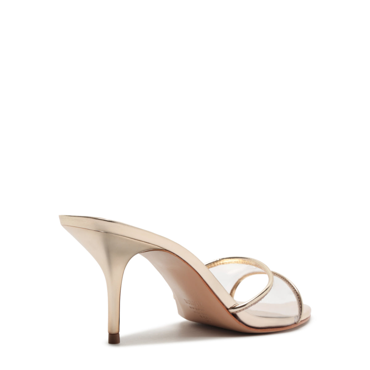 Elodie Vinyl Metallic Synthetic Sandal in Platinum