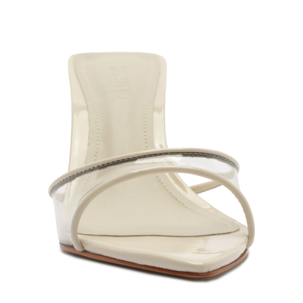Elodie Vinyl Vinyl Sandal in Sugar White