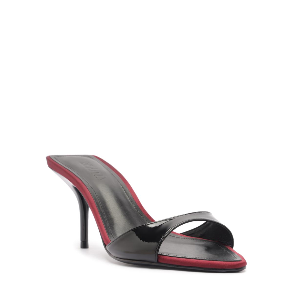 Elodie Patent Sandal in Black
