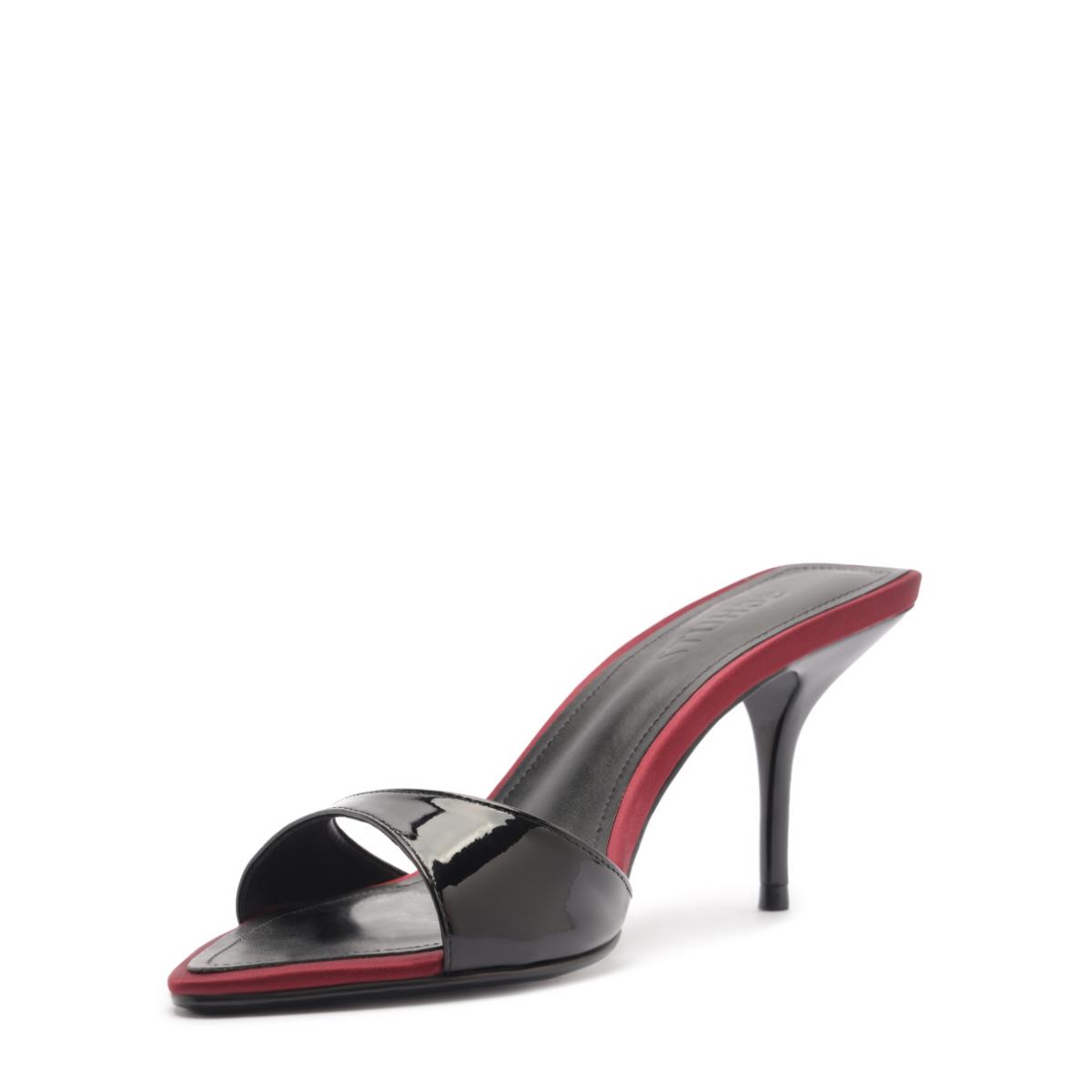 Elodie Patent Sandal in Black