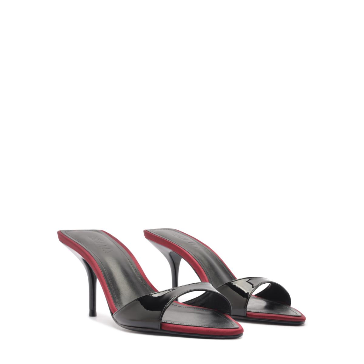 Elodie Patent Sandal in Black