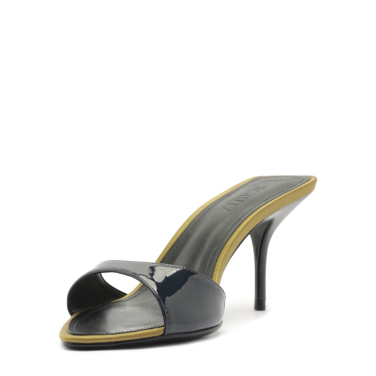 Elodie Patent Sandal in Oxford Blue