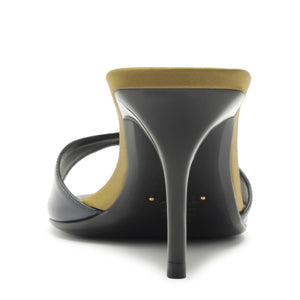Elodie Patent Sandal in Oxford Blue