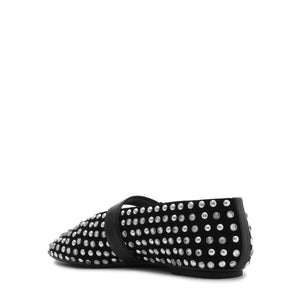 Eiza Glam Suede Flat in Black