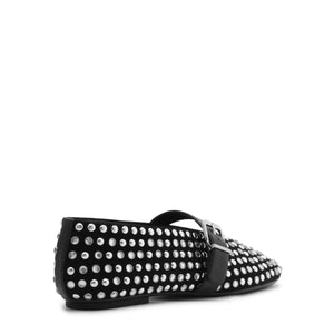 Eiza Glam Suede Flat in Black