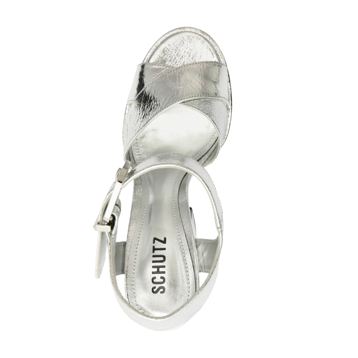 Penelope Leather Sandal in Silver