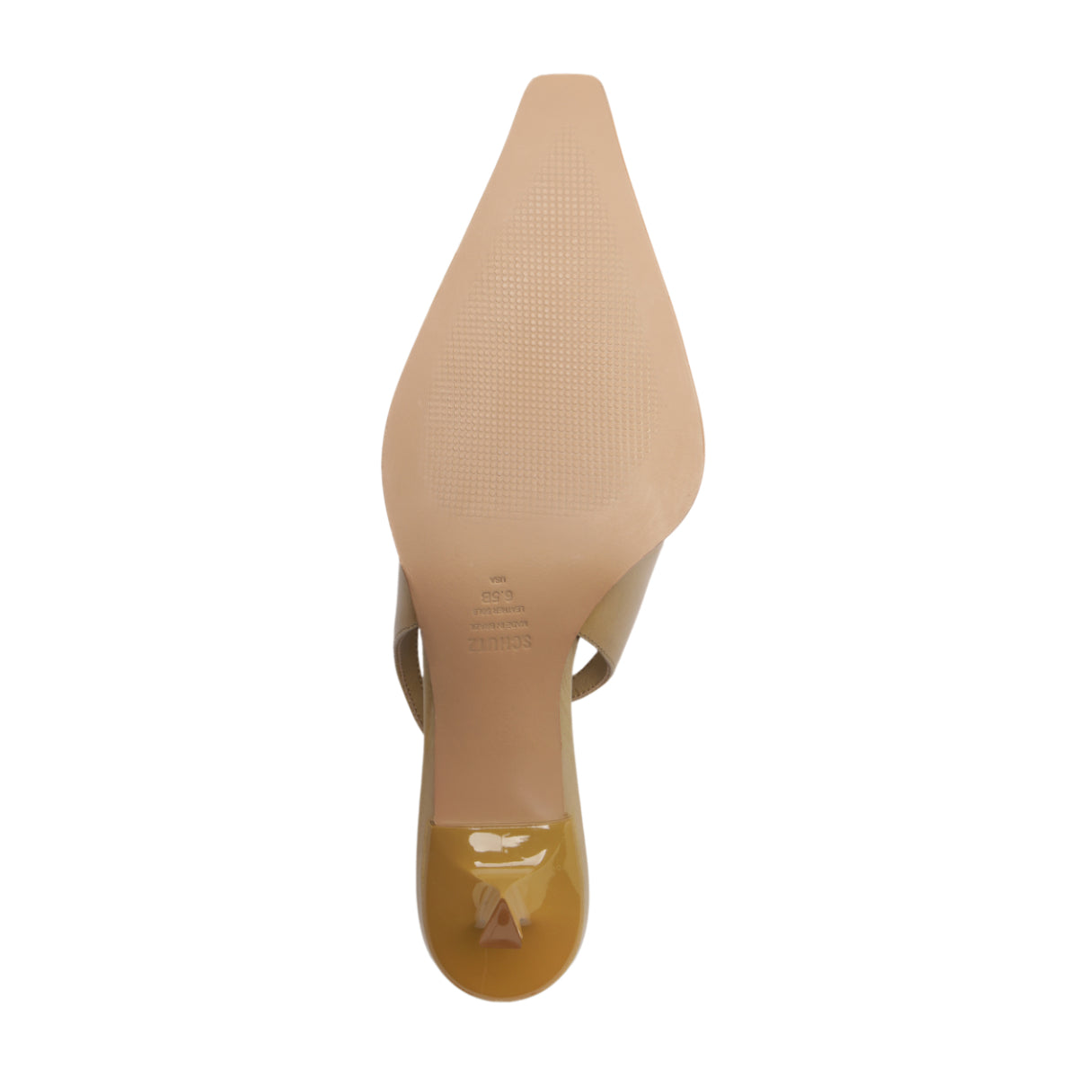 Daria Sling Leather Pump in Ecru Olive