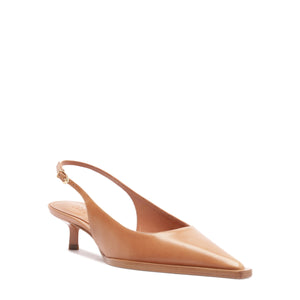 Daria Sling Leather Pump in Earth Clay