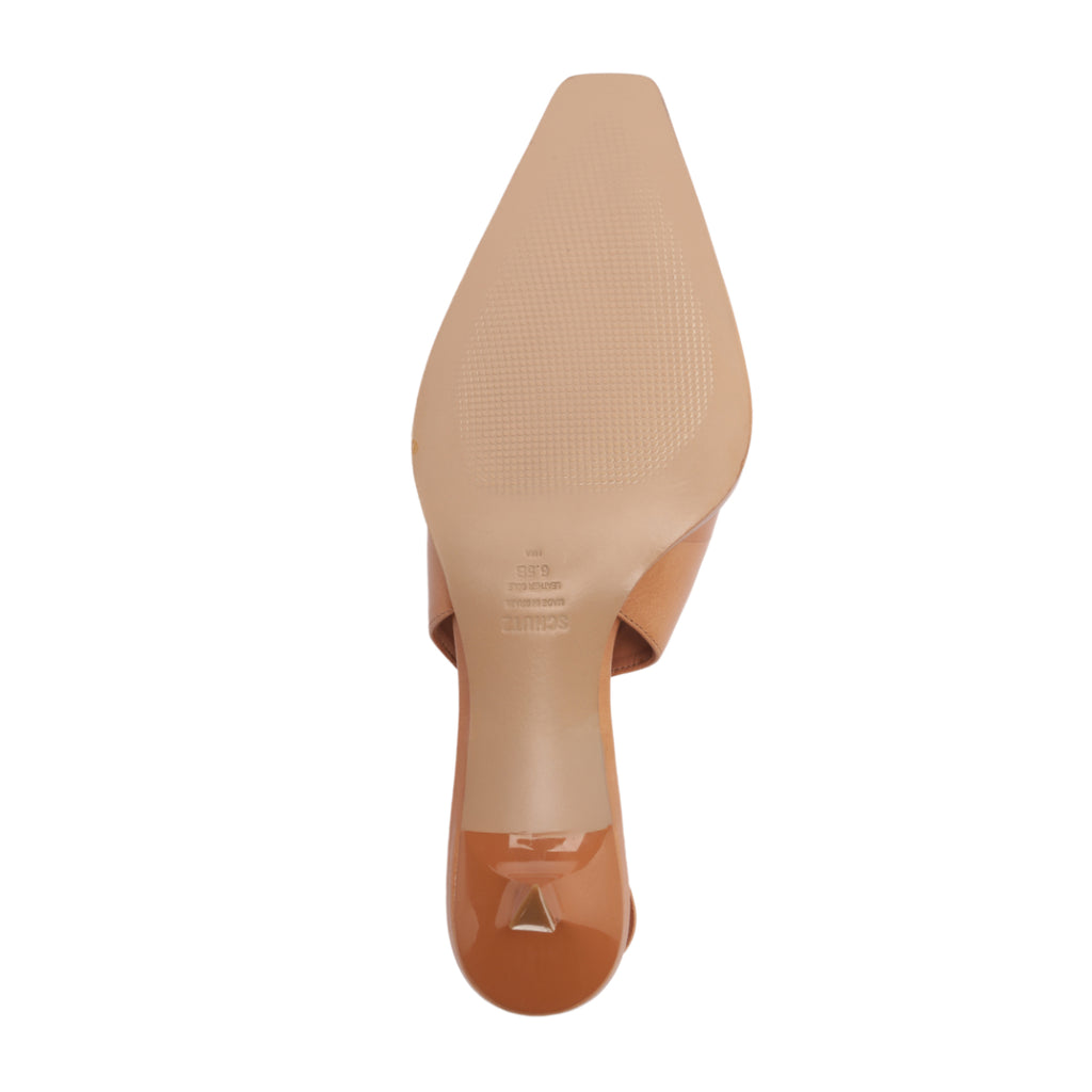 Daria Sling Leather Pump in Earth Clay