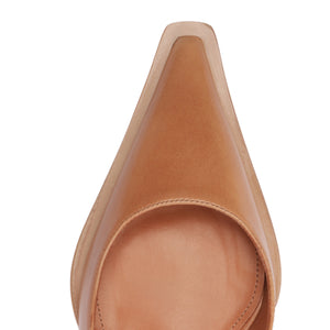 Daria Sling Leather Pump in Earth Clay